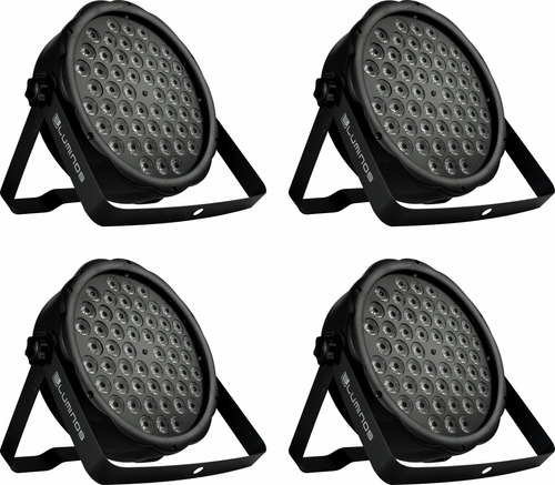 4 X Canhao Led Par 54 Leds De 3w Rgbw Dmx,sensor,display Pro