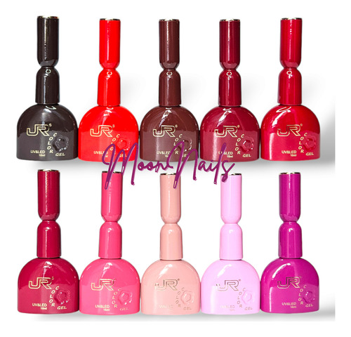 Colección Jr Gel Semipermanente 18 Geles 16ml Temporada Color Rojo (Gama B)