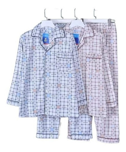Pijama Hombre 2 Piezas Manga Larga Para Verano Y Primavera 6