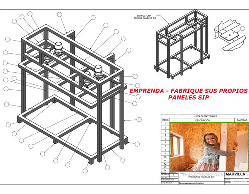 Venta Planos Detallados De Prensa Para Fabricar Paneles Sip