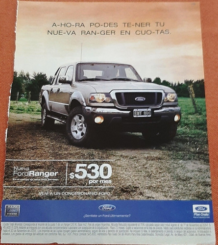 Ford Ranger 2004 Publicidad