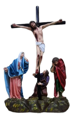 Calvario De Jesus Vía Crucis De 92 Cm Fibra De Vidrio 