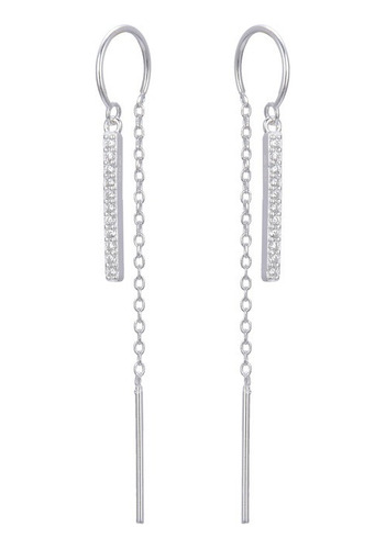 Aros Colgantes Plata 925 Con Cubics (n492083)