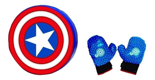 Avengers Super Set Guantes De Boxeo Y Escudo Capitan America