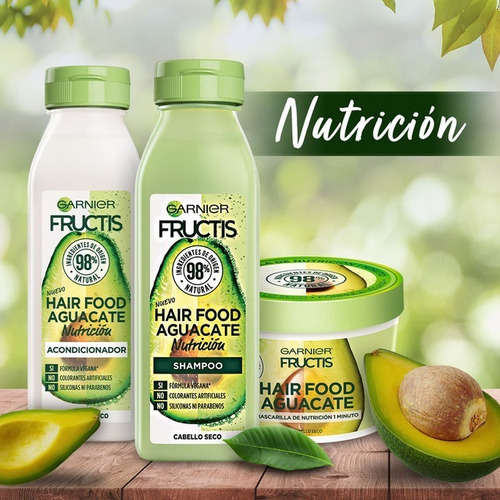 Imagen 2 de 5 de Kit Garnier Fructis Hair Food Aguacate Rutina Completa