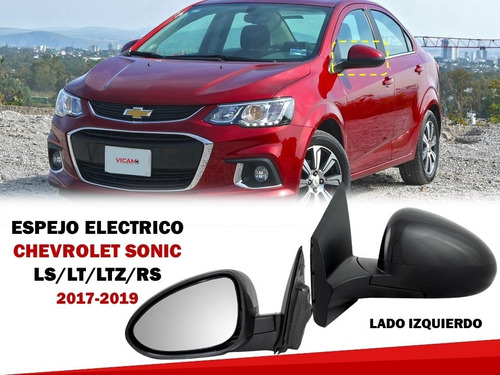 Espejo Electrico Chevrolet Sonic 2017-2019 Lado Izquierdo