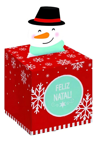 Caixa Chaminé G - Feliz Natal - Cromus Natal - 10un. - Rizzo