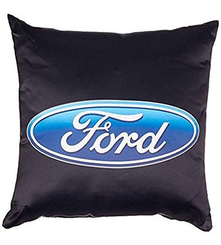 Abrochar Almohada Oval Logotipo Color Negroazul Ford