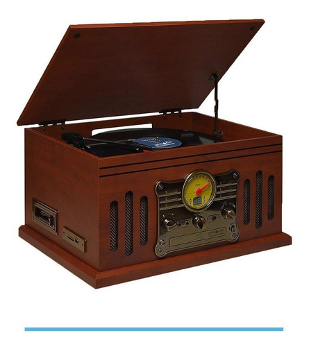 Toca Disco Vitrola Stadio Cd K7 Usb Vinil Bluetooth Raveo