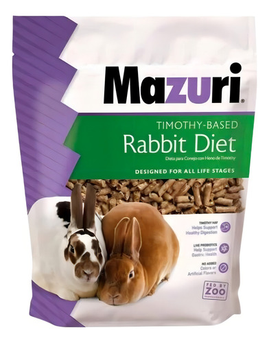 Mazuri Timothy Rabbit Diet 1 Kg Alimento Conejo