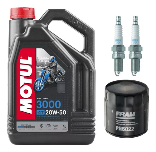 Kit Afinación Harley Davidson Motul 3000 20w50 Fram Ph6022