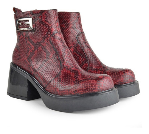 Imagen 4 de 4 de Botas Botinetas Botines De Cuerdo De Mujer - Lome - Ferraro