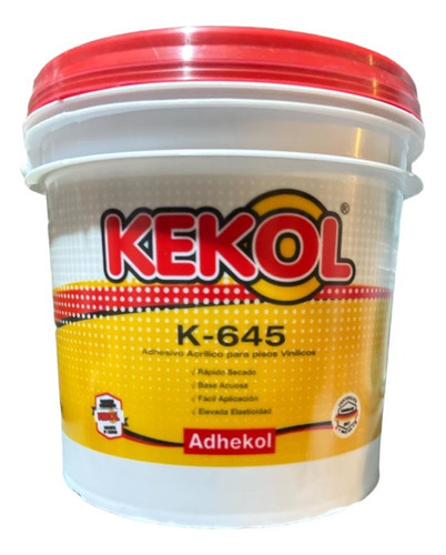 Kekol K645 Adhesivo Base Acuosa Pisos Vinilicos X 4 Kg