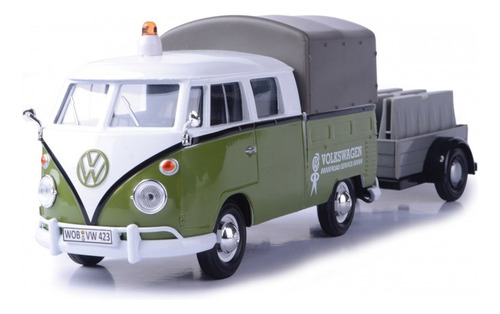 Motormax 79676 1:24 Volkswagen Type 2 ( T1 ) Trailer Set