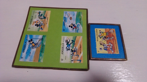 Estampillas Disney Olimpiadas Los Angeles 1984 Enmarcadas (Usado)