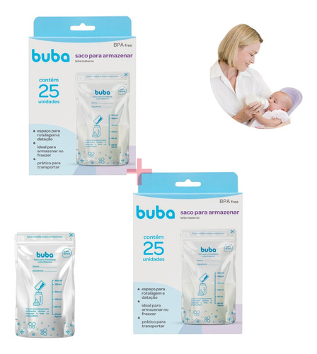 Kit 50 Sacos Armazenar Leite Materno Bebe