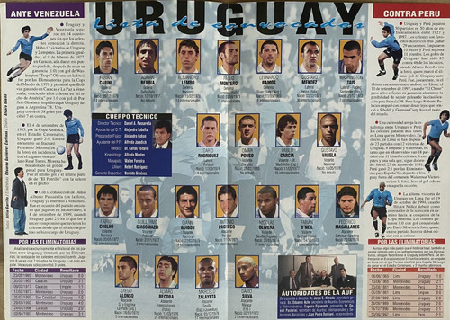 Uruguay Vs Venezuela Y Perú , Folleto Partido, 2000, Cr06b5