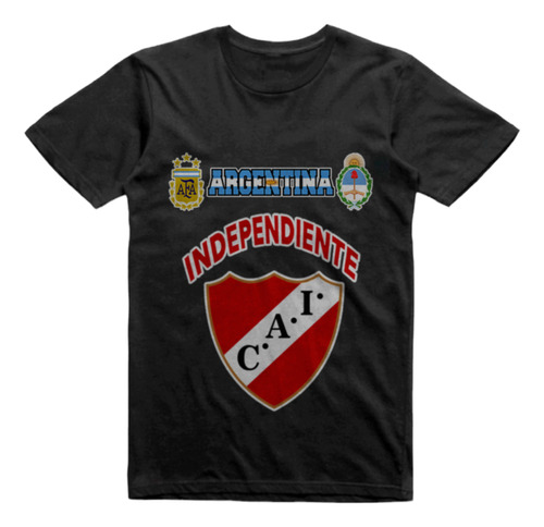 Remera Infantil Negra Independiente Yrigoyen Salta