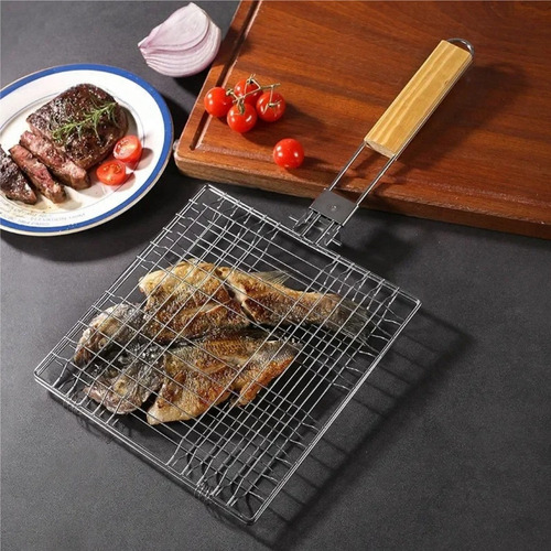 Cesta De Acero Inoxidable Con Asa, Cesta Para Parrilla