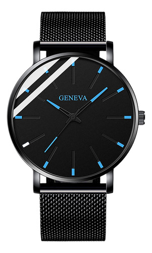 Relógio Masculino Geneva Quartzo Preto