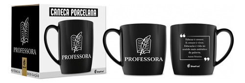 Caneca Cafe Porcelana Ubi 300ml Cursos Profissao Professora