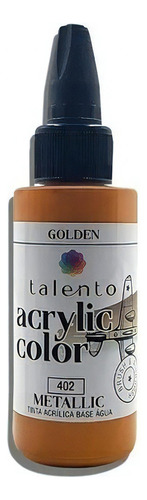 Tinta Acrylic Color Metallic 30ml Cor Golden