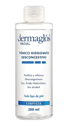 Dermaglos Tonico Hidratante Descongestivo Purificante 200 Ml