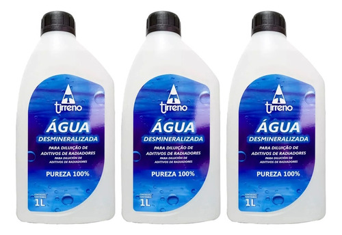 Kit 3 Litros Água Desmineralizada Tirreno Pureza 100%