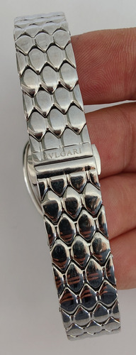 Reloj Bnlgr Mod. Serpentie Seduttorie Dama Correa Plata Bisel Con Piedras Caratula Verde (Usado)