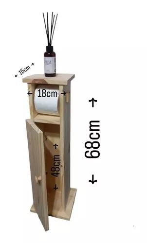 Reposición Duplicación Sumergir Porta Rollo Papel Higienico Madera | MercadoLibre 📦