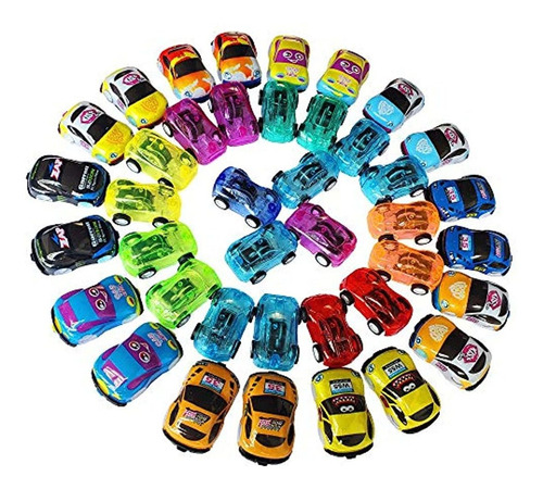 40 Piezas De Coches De Carreras Con Fricción Para Niños