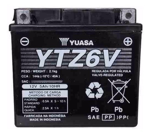 Batería Yuasa Ytz6 V = Ytx5l-bs Gel Cg 150 Titan! Wagner !!