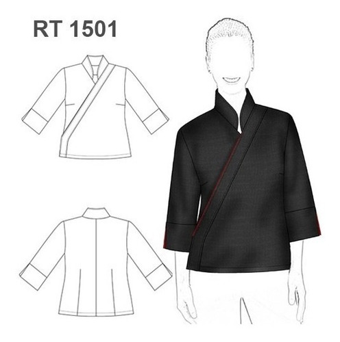 ( Moldes De Ropa)  Chaqueta Chef Rt 1501