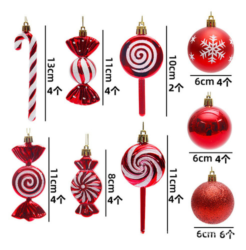 Conjunto De Adornos Navideños Colgante Bola Árbol De Navidad