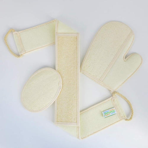 Aimisin Juego De Baño De Loofah, Guante De Lufa, Exfoliante