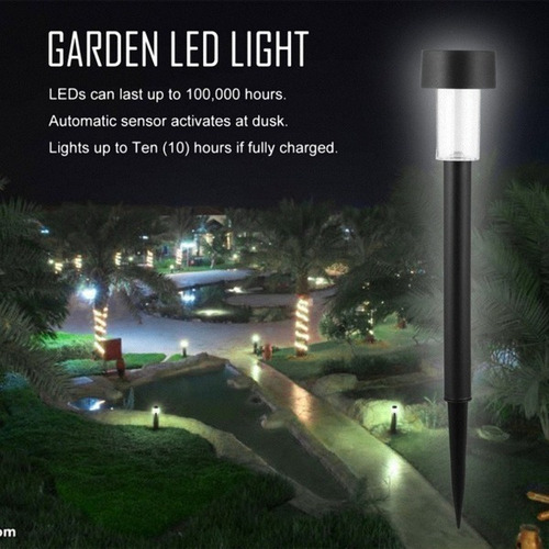 Bh Compatible 12 Focos Linternas Led Solares Estaca Jardín Y
