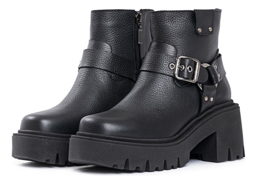 Bota Taco Alto Lydia Cuero Viamo Moda Mujer