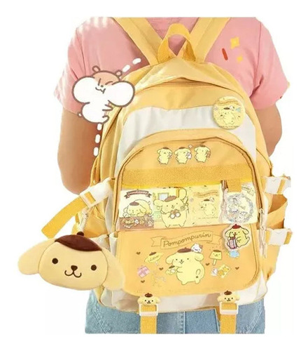 Mochila De Gran Capacidad De Sanrio Little Dog Cute Retro