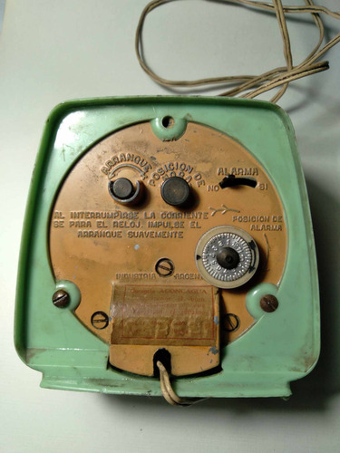 Reloj Despertador Eléctrico Antiguo Aconcagua Verde (Usado)