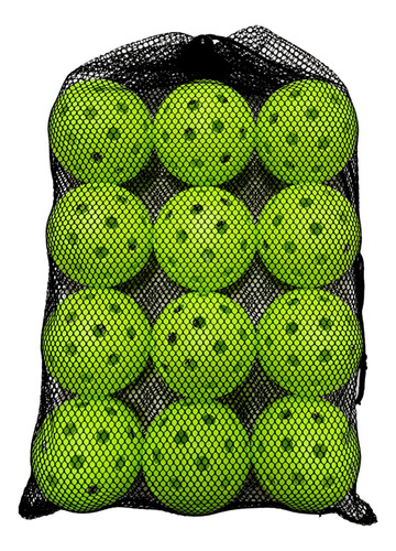 12x Bolas De Pickleball, Accesorios De Entrenamiento, Verde