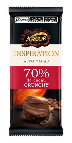 Chocolate Tablet Inspiration 70% De Cacau Chunchy 80g