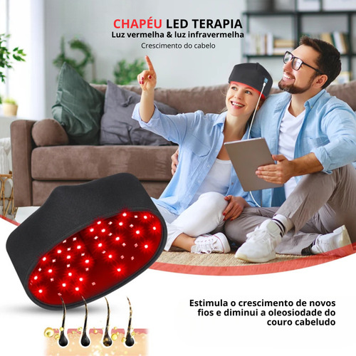 Boné Capacete Laser Led Calvicie Infravermelho Cabelo