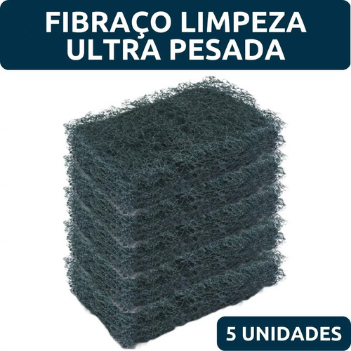 Kit 5 Unidades Fibraço Fibra Limpeza Ultra Pesada British