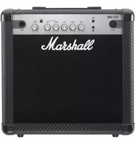 Cubo Amplificador Combo Mg15 Guitarra Marshall Mg15cfb 15w Cor Preto 120v