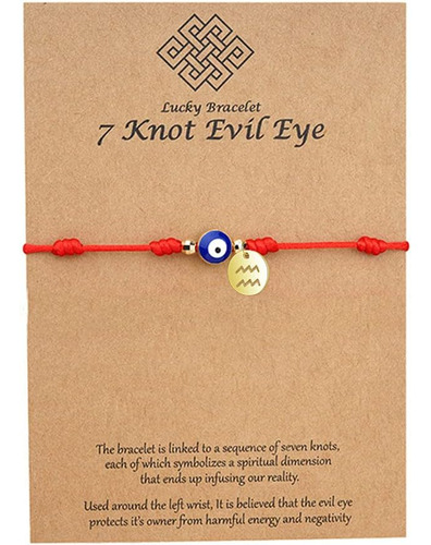 Jczr.y Pulsera Roja Del Mal De Ojo, Pulsera Del Zodíaco De L