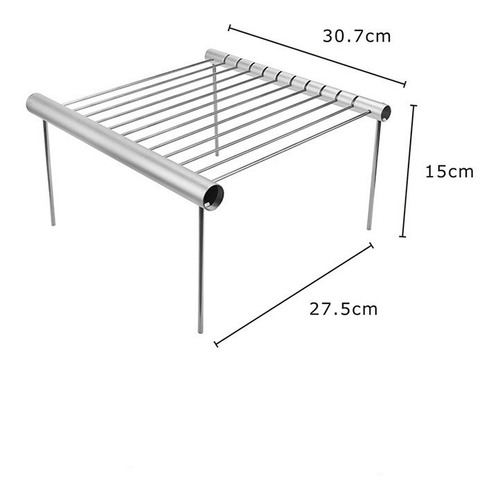 Imagen 3 de 8 de Parrilla Asador Plegable Portátil Con Funda Camping Klatter
