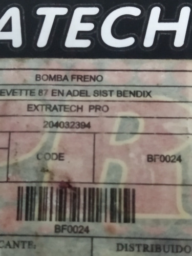 Bomba Frenos Chevette 87/92 Sistema Bendix T45v