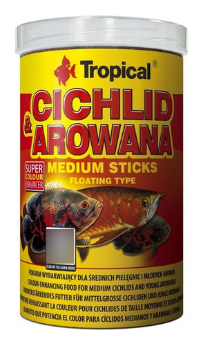 Alimento Cichlid Arowana 300g. Tropical