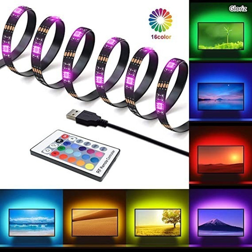 Cinta Tira Led Usb Rgb Colores 2 Metros C/ Control