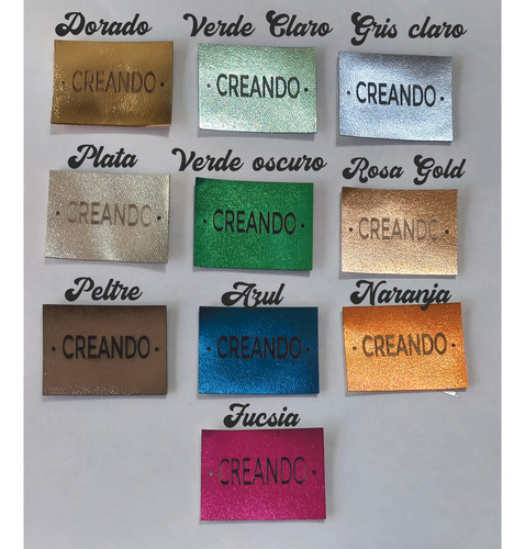 Etiquetas De Ecocuero Personalizadas 5x 1,5cm X 100 Unidades